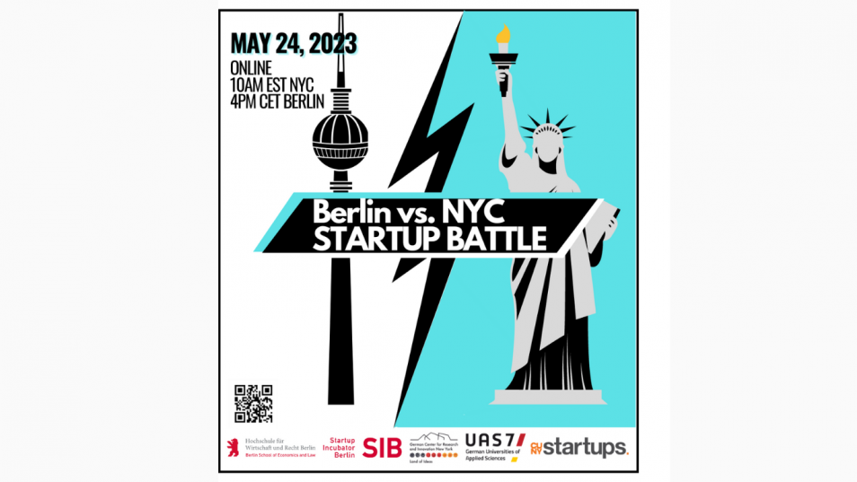 Berlin vs. NYC Startup Battle - May 24, 2023 - online