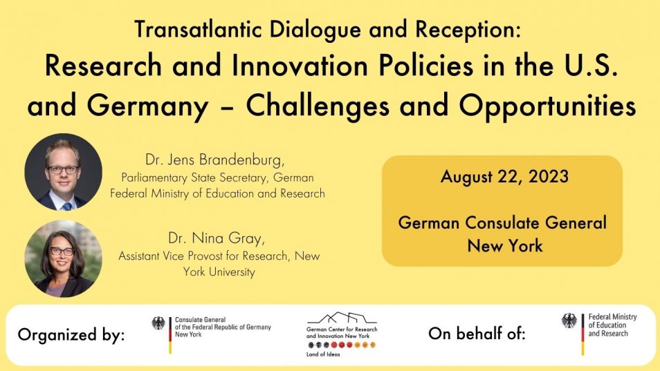 Transatlantic Dialogue and Reception: Research and Innovation Policies in the U.S. and Germany – Challenges and Opportunities