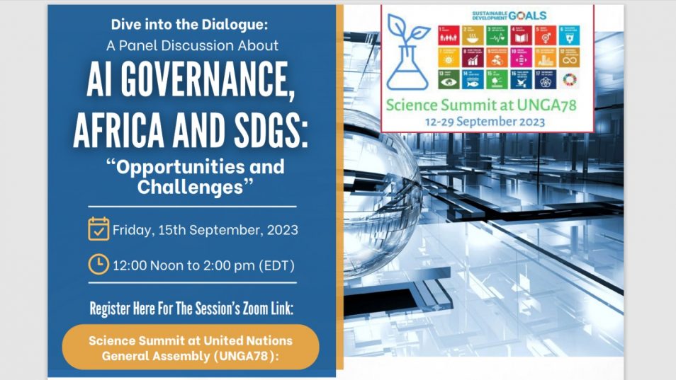 Event poster AI Governance, Africa and SDGs