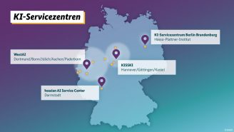 Map "AI service centers" in Germany