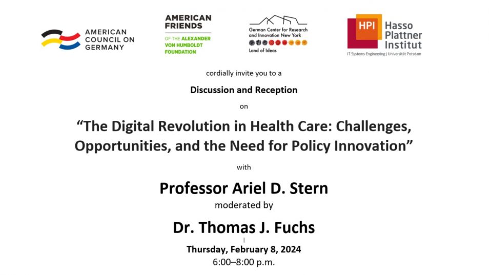 Event Poster The Digital Revolution in Health Care: Challenges, Opportunities, and the Need for Policy Innovation
