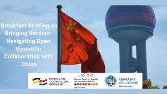 Event Poster "Bridging Borders: Navigating Open Scientific Collaboration with China" Breakfast Briefing on May 23, 2024